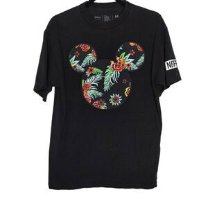 Neff x Disney Mickey Face Tropical Graphic Black Tee